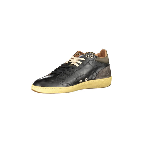 BLAUER Men's Black Sports Shoes with Contrast Details