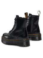 DR. MARTENS Women's Black Jadon Polished Smooth Ankle Boots