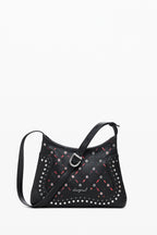 DESIGUAL Borsa Donna Nera a Tracolla Yankee Manaos con Borchie