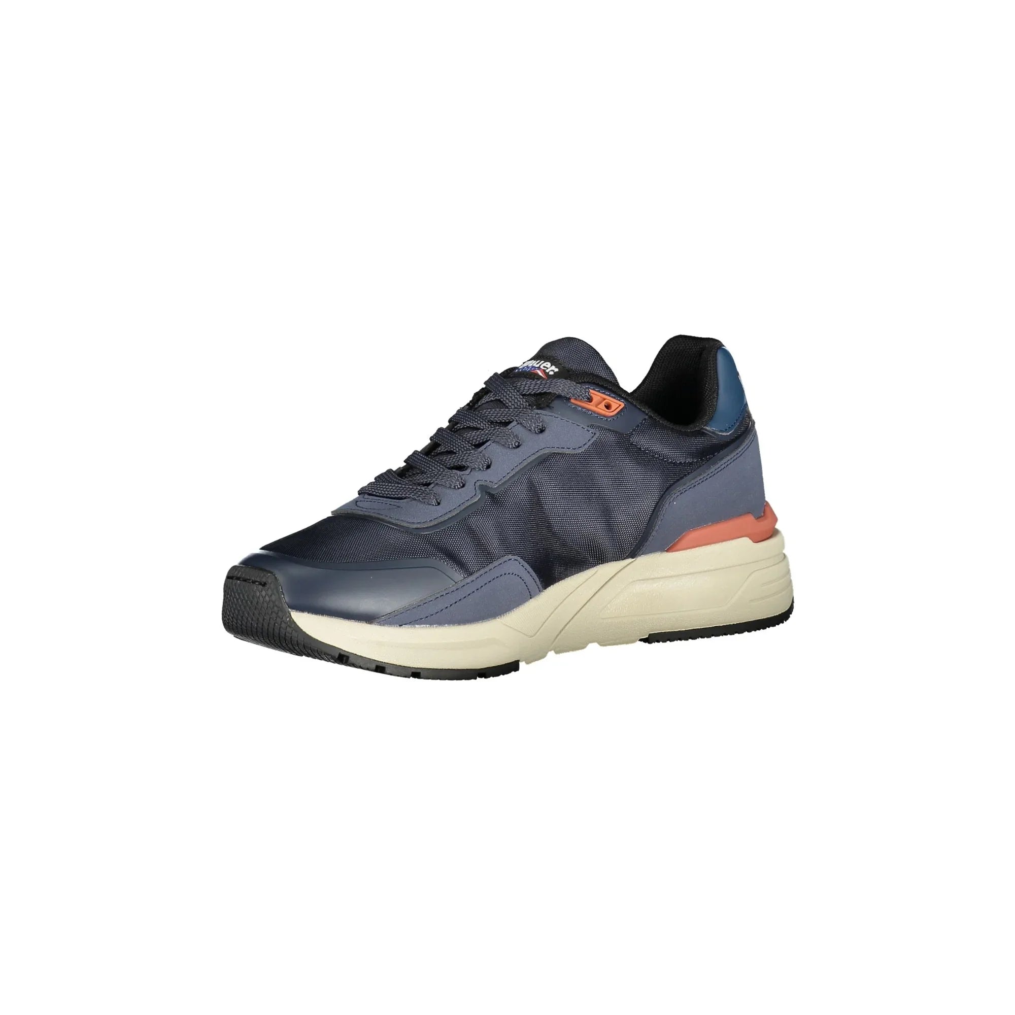 BLAUER Men's Blue Sneakers with Contrast Details