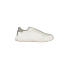 CALVIN KLEIN Scarpe Sneakers Uomo Bianche con Dettagli Grigi e Logo
