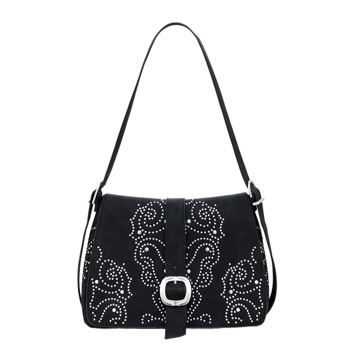 DESIGUAL Women's Black Poker Face Posadas Bag with Studs