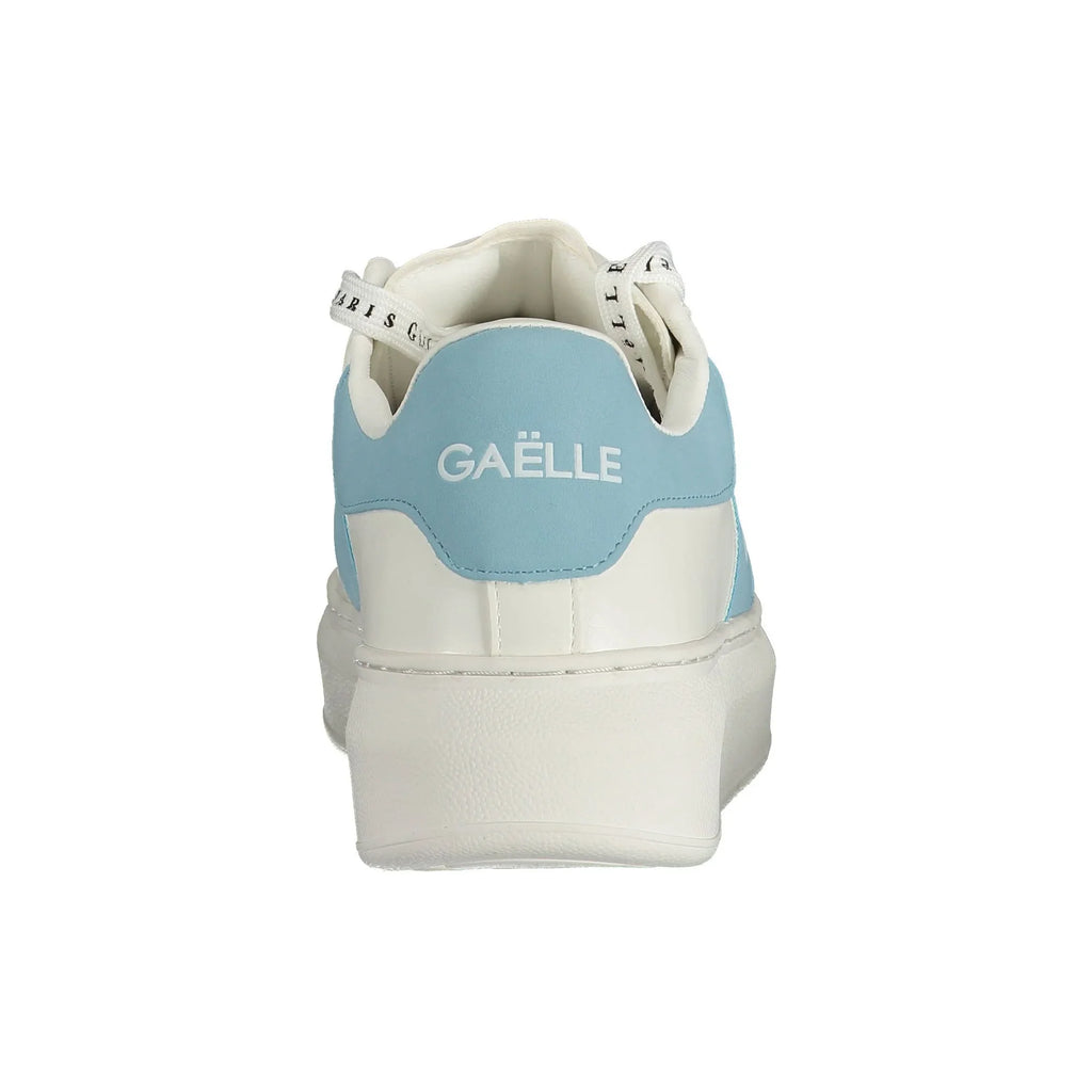 GAELLE PARIS Scarpe Sneakers Donna Bianche con Rialzo e Dettagli a Contrasto