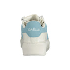 GAELLE PARIS Scarpe Sneakers Donna Bianche con Rialzo e Dettagli a Contrasto
