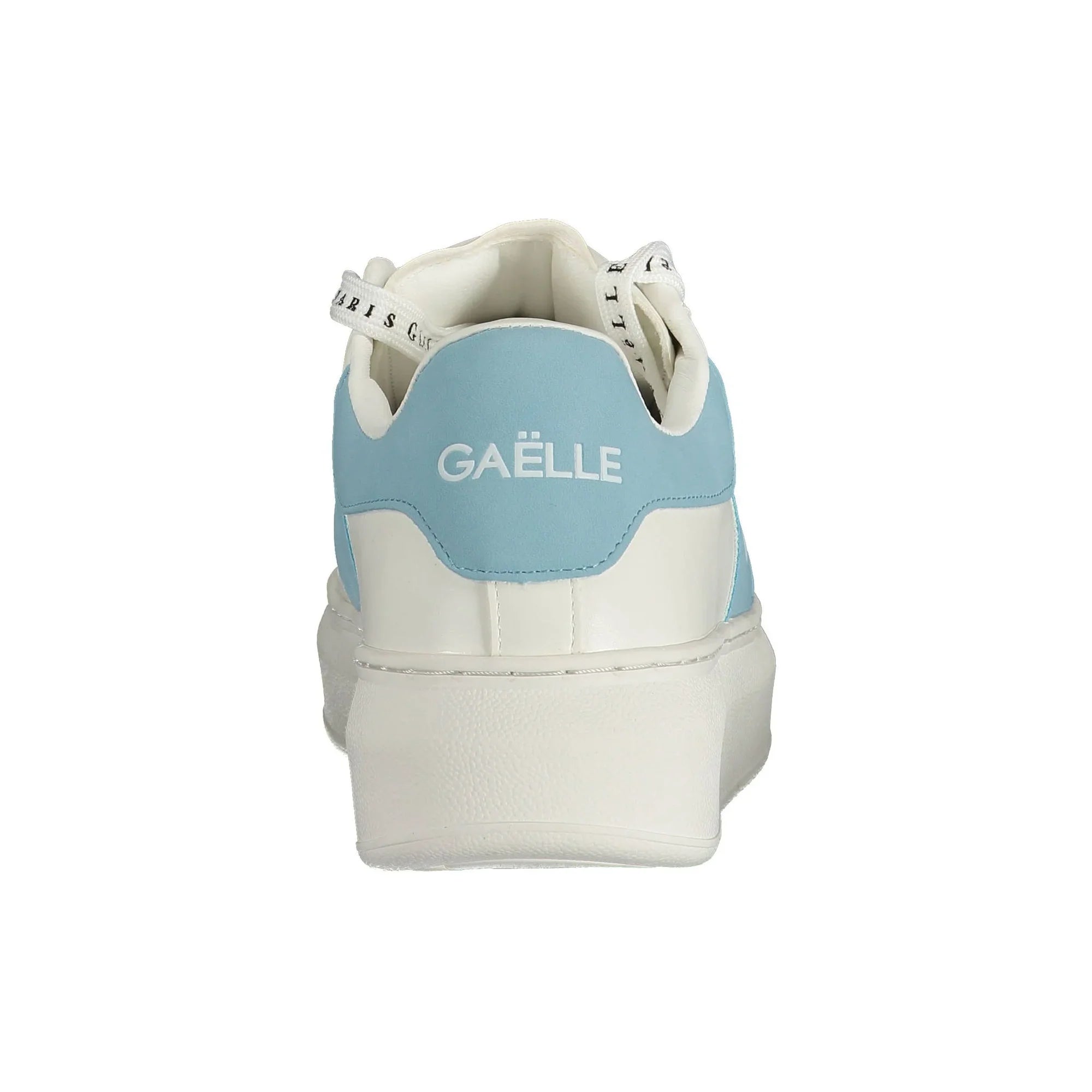 GAELLE PARIS Women's White Platform Sneakers with Contrast Details