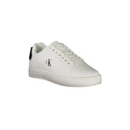 CALVIN KLEIN Calzature Sportive Uomo Bianche con Dettagli Neri