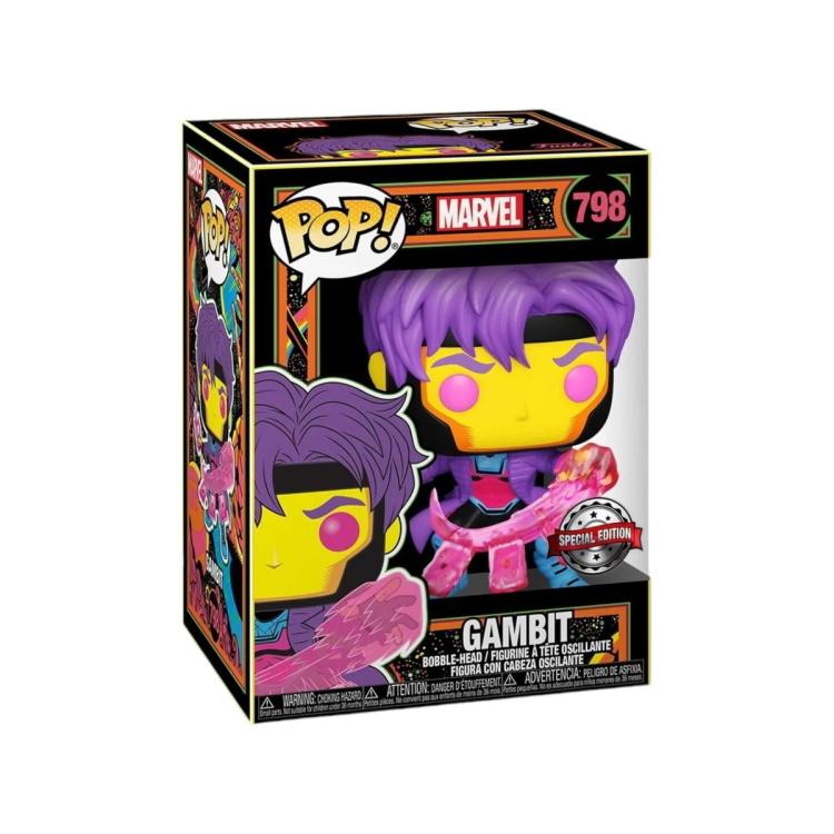 Funko Pop! Marvel Studios Blacklight (798) X-Men Gambit - Vinyl Figure Statue