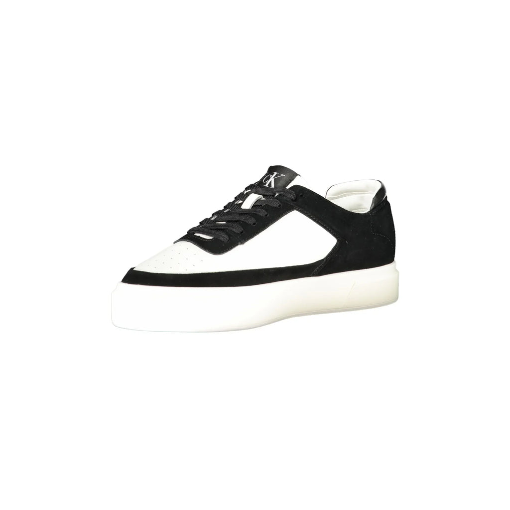 CALVIN KLEIN Sneakers Uomo Bianche con Lacci e Dettagli in Nero