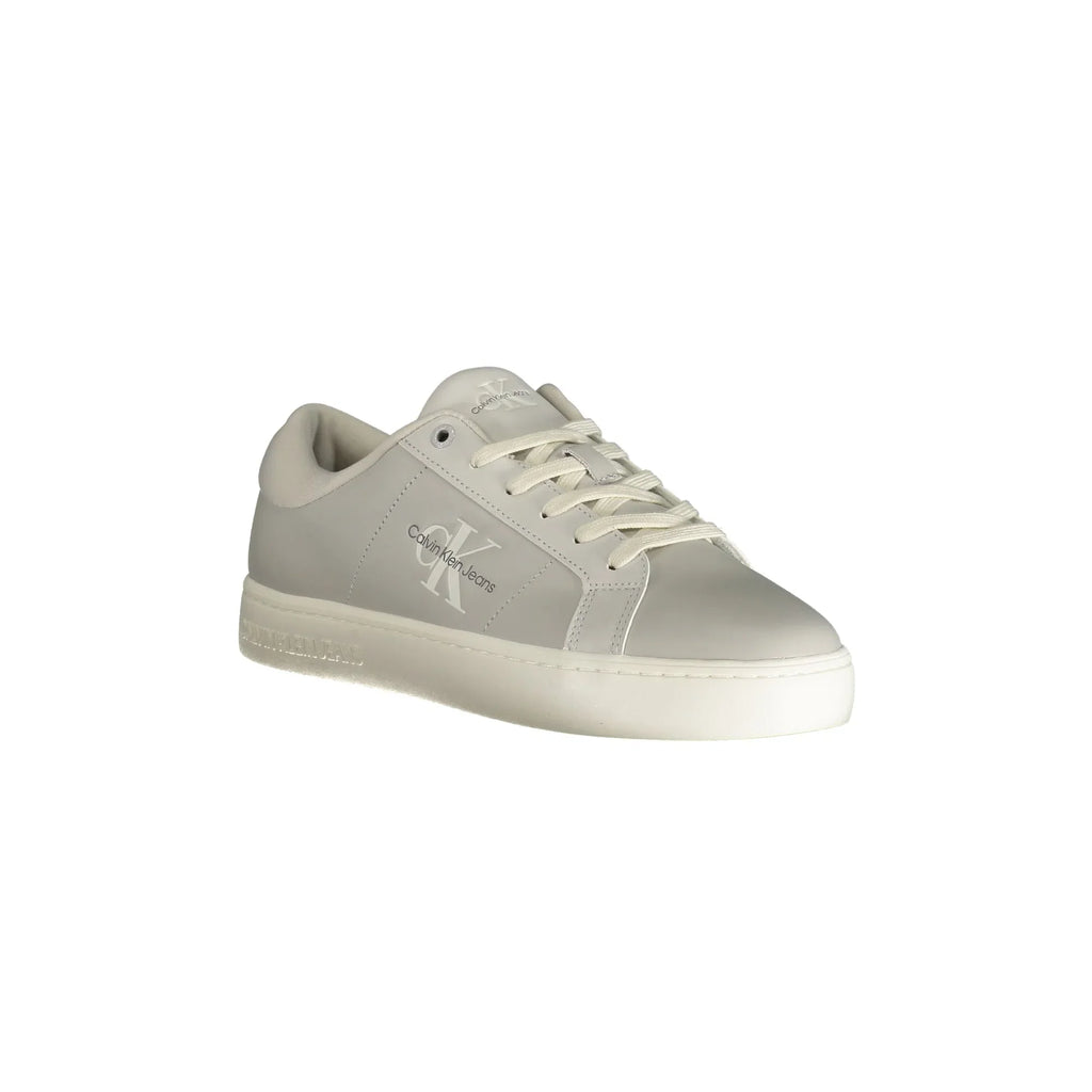 CALVIN KLEIN Scarpe Sneakers Uomo Grigie con Dettagli a Contrasto