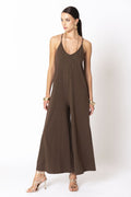 Wide jumpsuit with NO-nà necklace