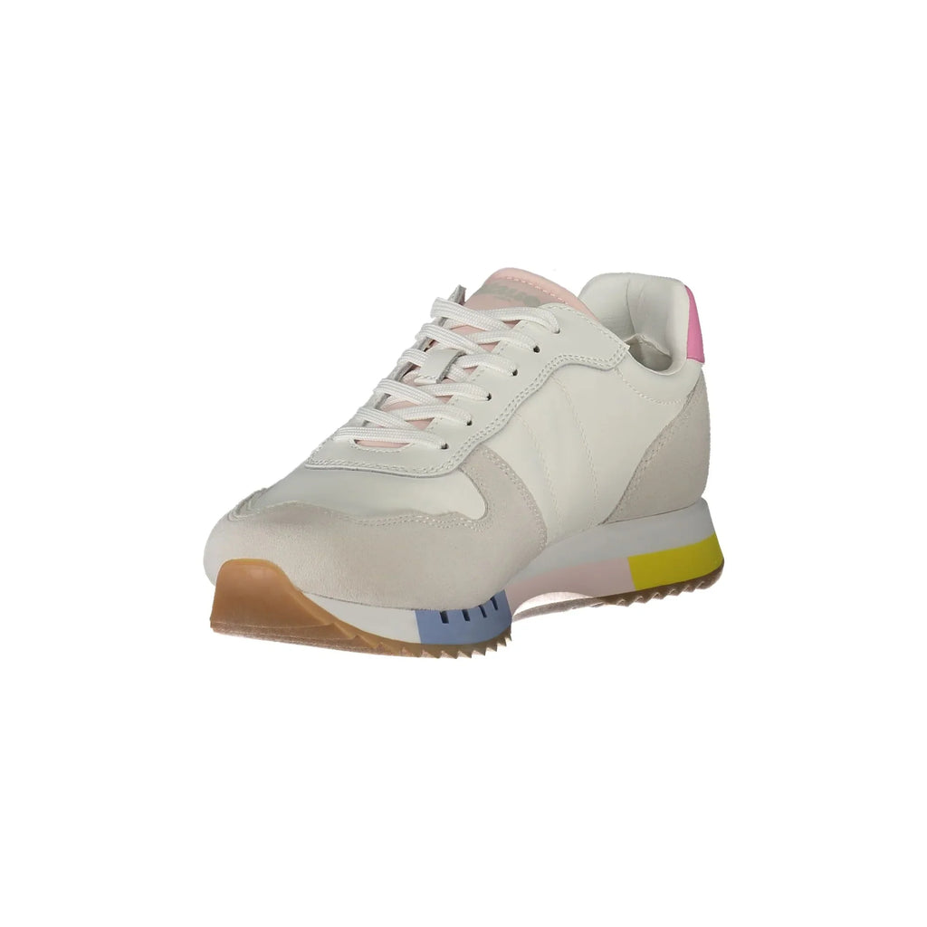 BLAUER Scarpe Sneakers Donna Bianche con Lacci a Contrasto e Plantare Removibile