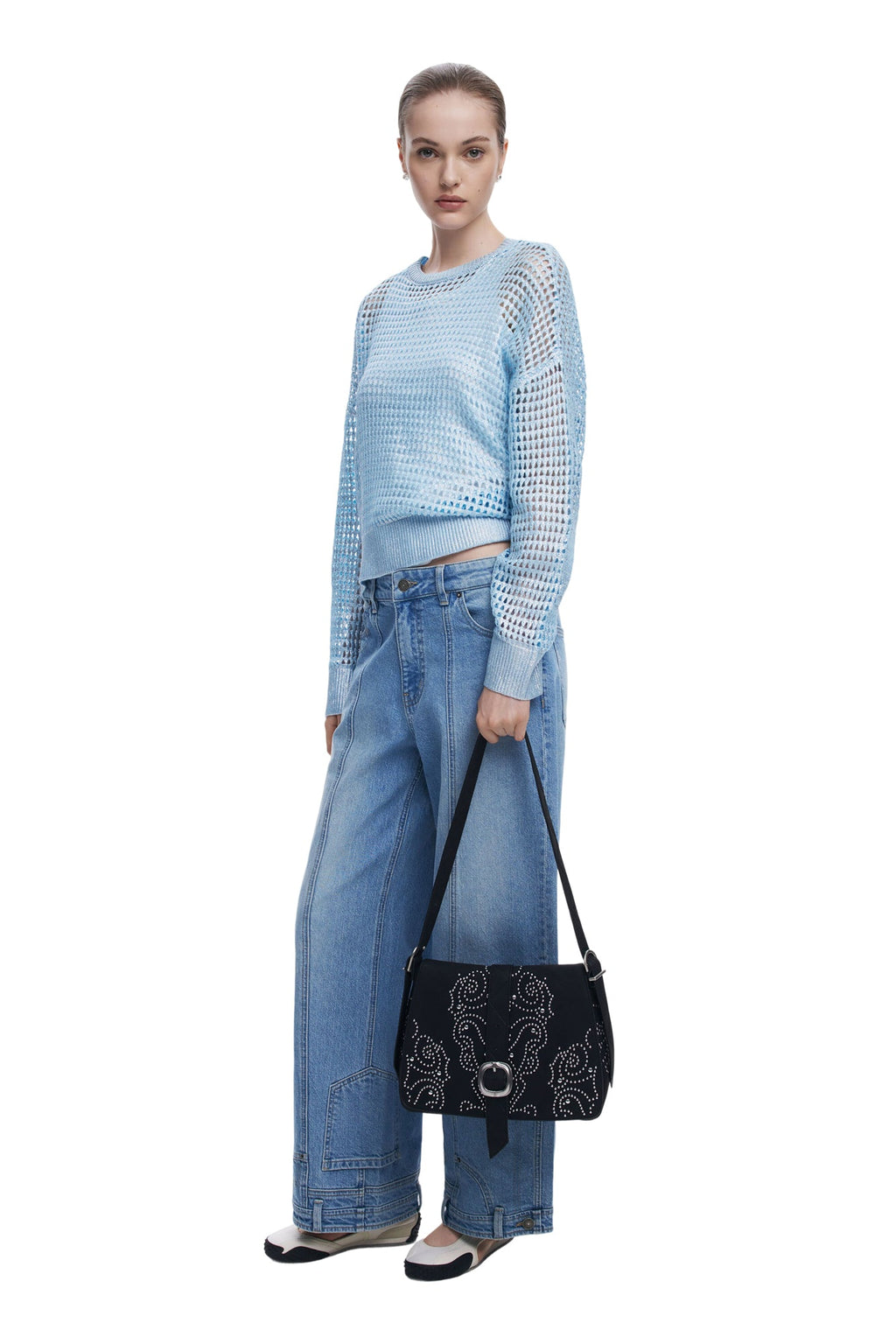 DESIGUAL Women's Black Poker Face Posadas Bag with Studs