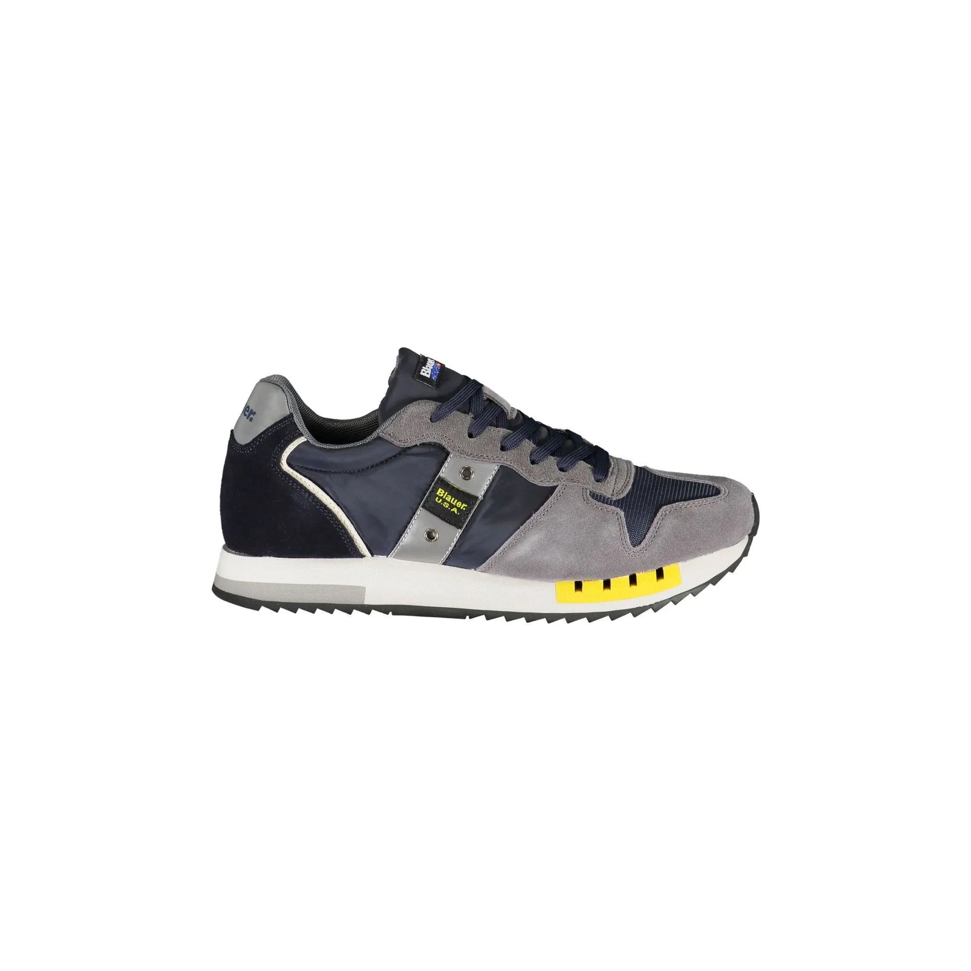 BLAUER Men's Blue Sneakers with Contrast Details