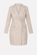 Elegant pinstripe double-breasted suit with lurex thread for special occasions