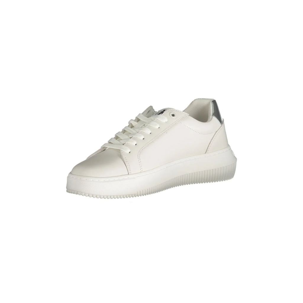 CALVIN KLEIN Scarpe Sportive Donna Bianche con Dettagli a Contrasto