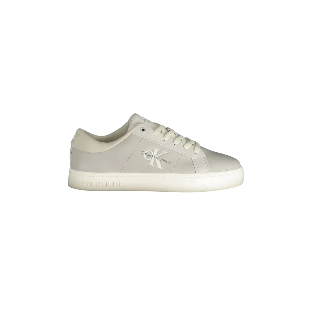 CALVIN KLEIN Scarpe Sneakers Uomo Grigie con Dettagli a Contrasto