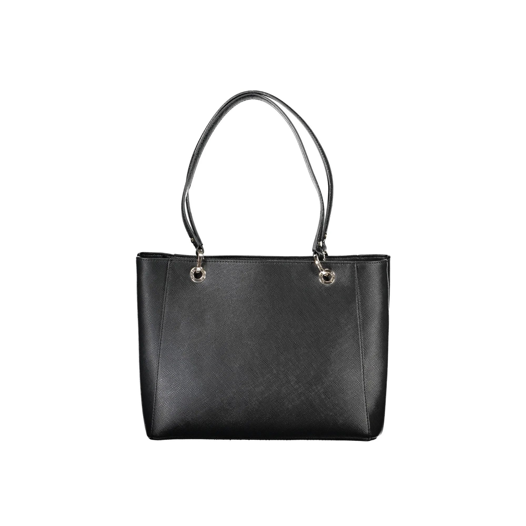 GUESS JEANS Women's Noelle Black Shoulder Bag with Contrasting Details