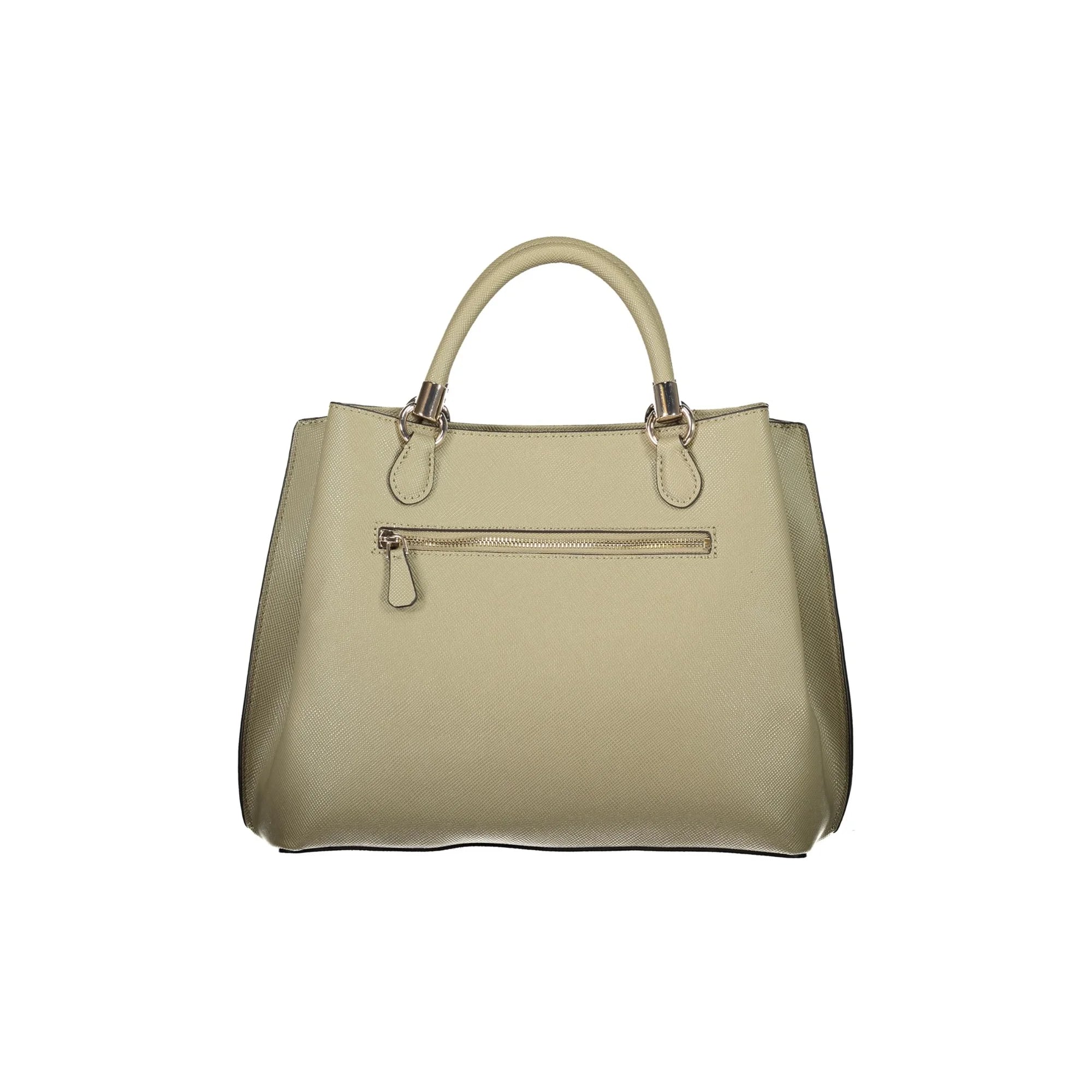 Guess Jeans Women's Green Gizele Bag with Shoulder Strap and Double Handles