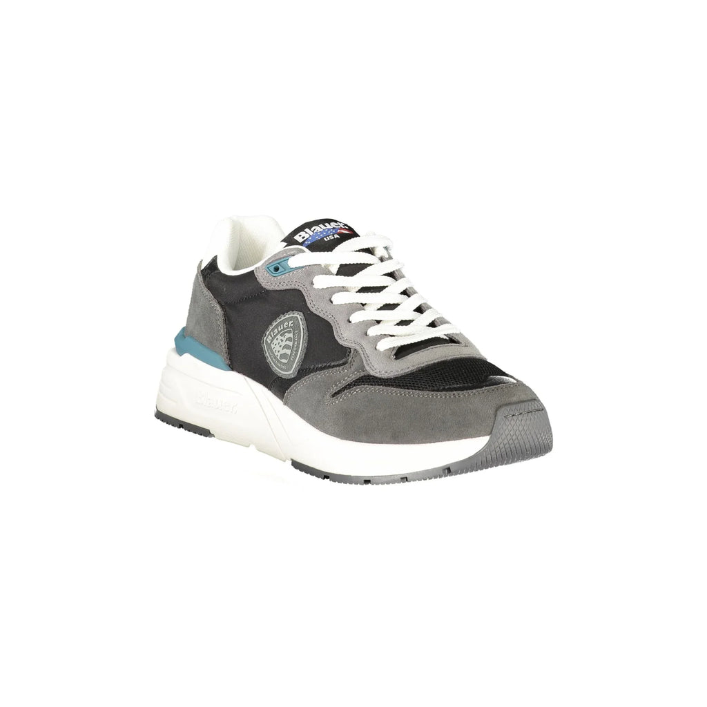 BLAUER Scarpe Sneakers Uomo Nere con Dettagli e Logo