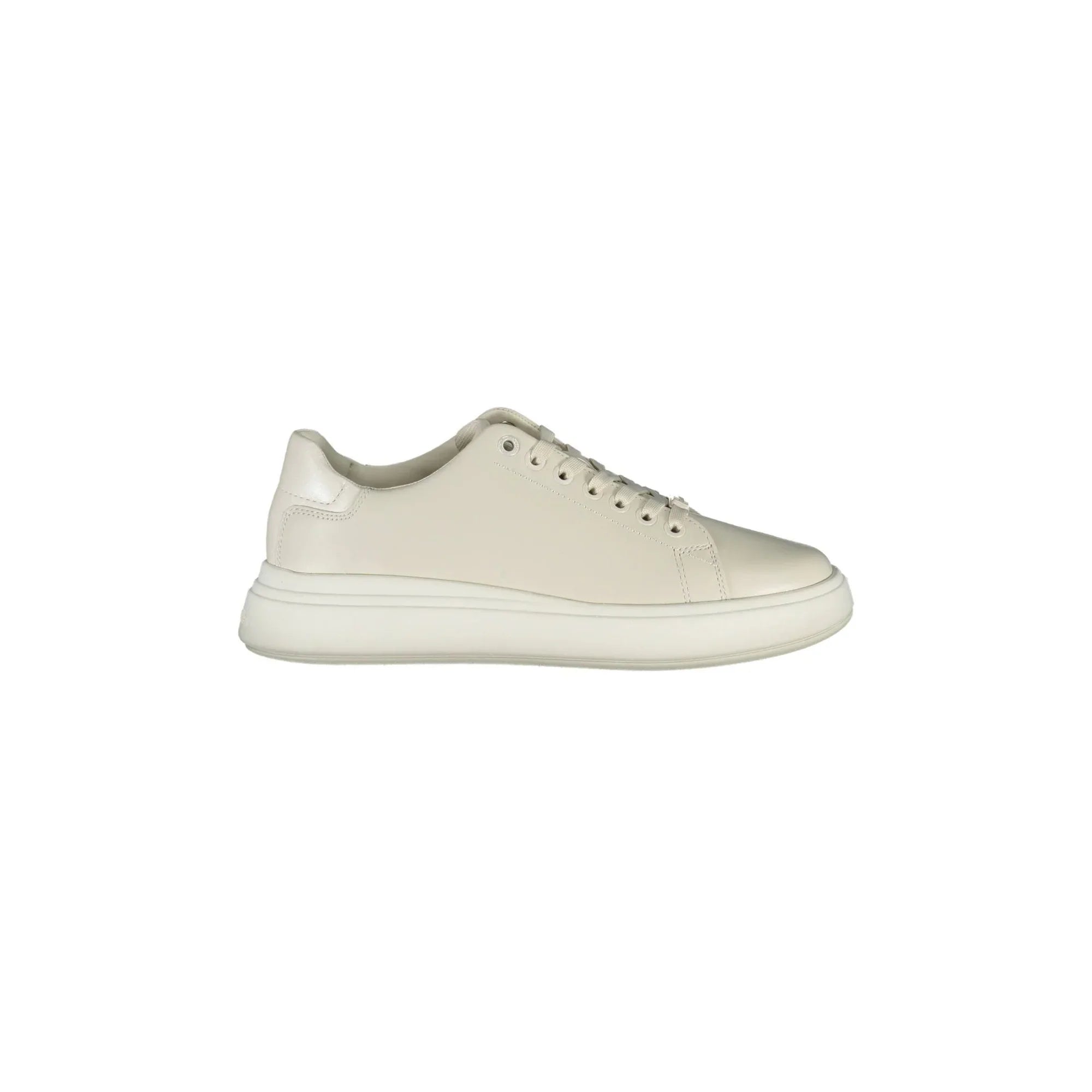 CALVIN KLEIN Women's Beige Sneakers with Contrast Details