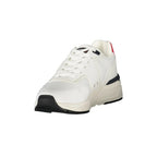 BLAUER Sneakers Uomo Bianche con Lacci e Dettagli a Contrasto