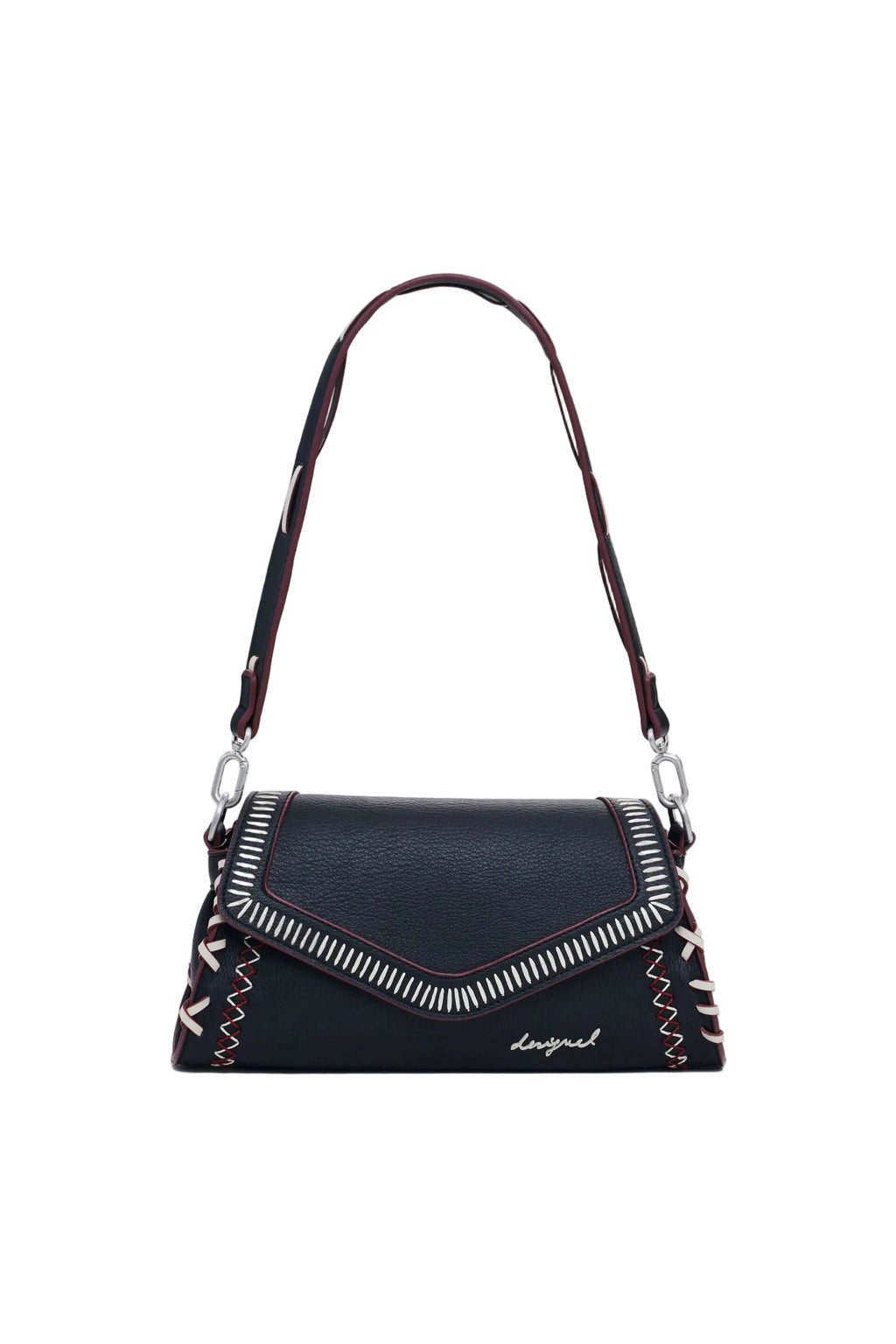 DESIGUAL Women's Black Manhattan Pespuntes Zarauz Shoulder Bag