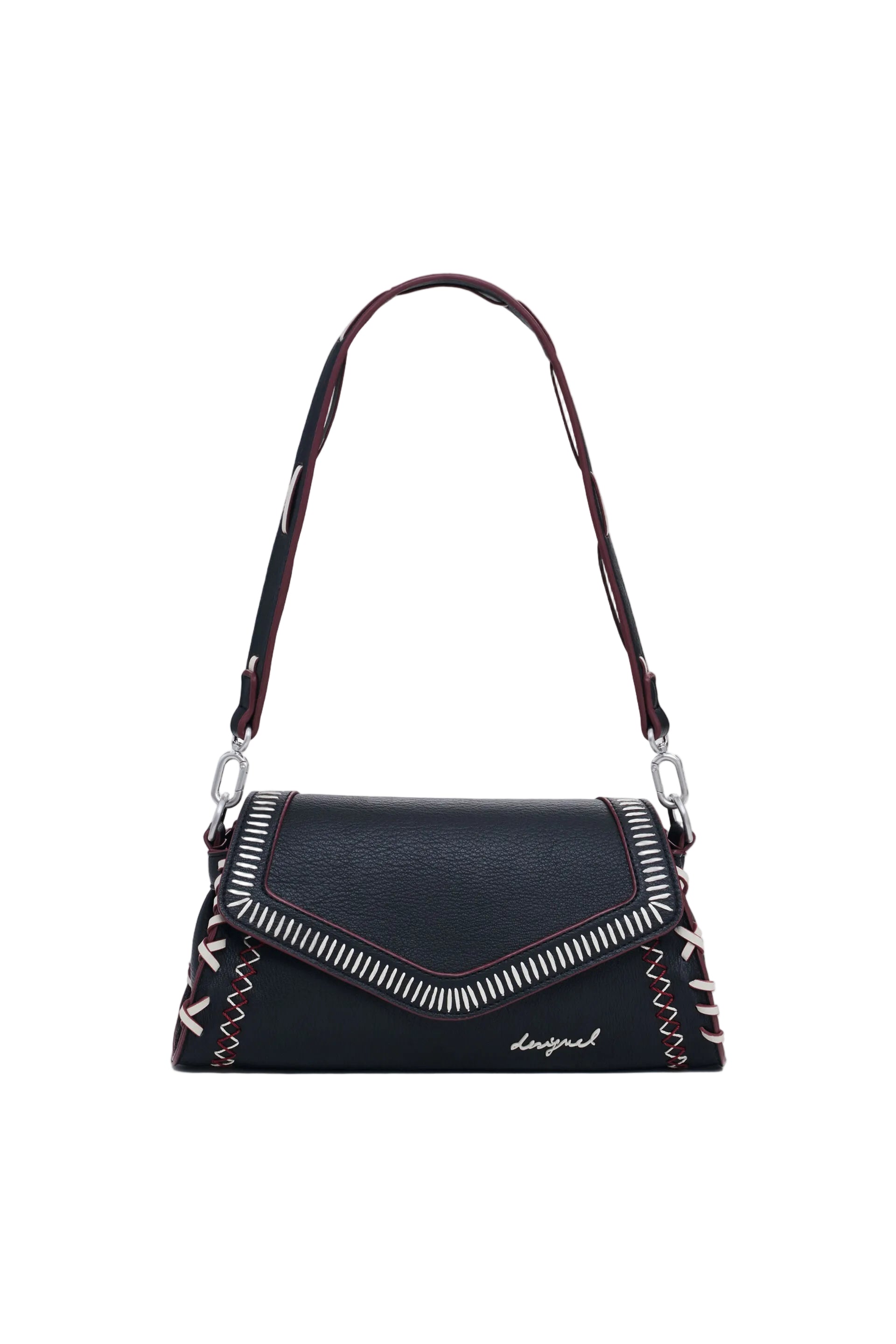 DESIGUAL Women's Black Manhattan Pespuntes Zarauz Shoulder Bag
