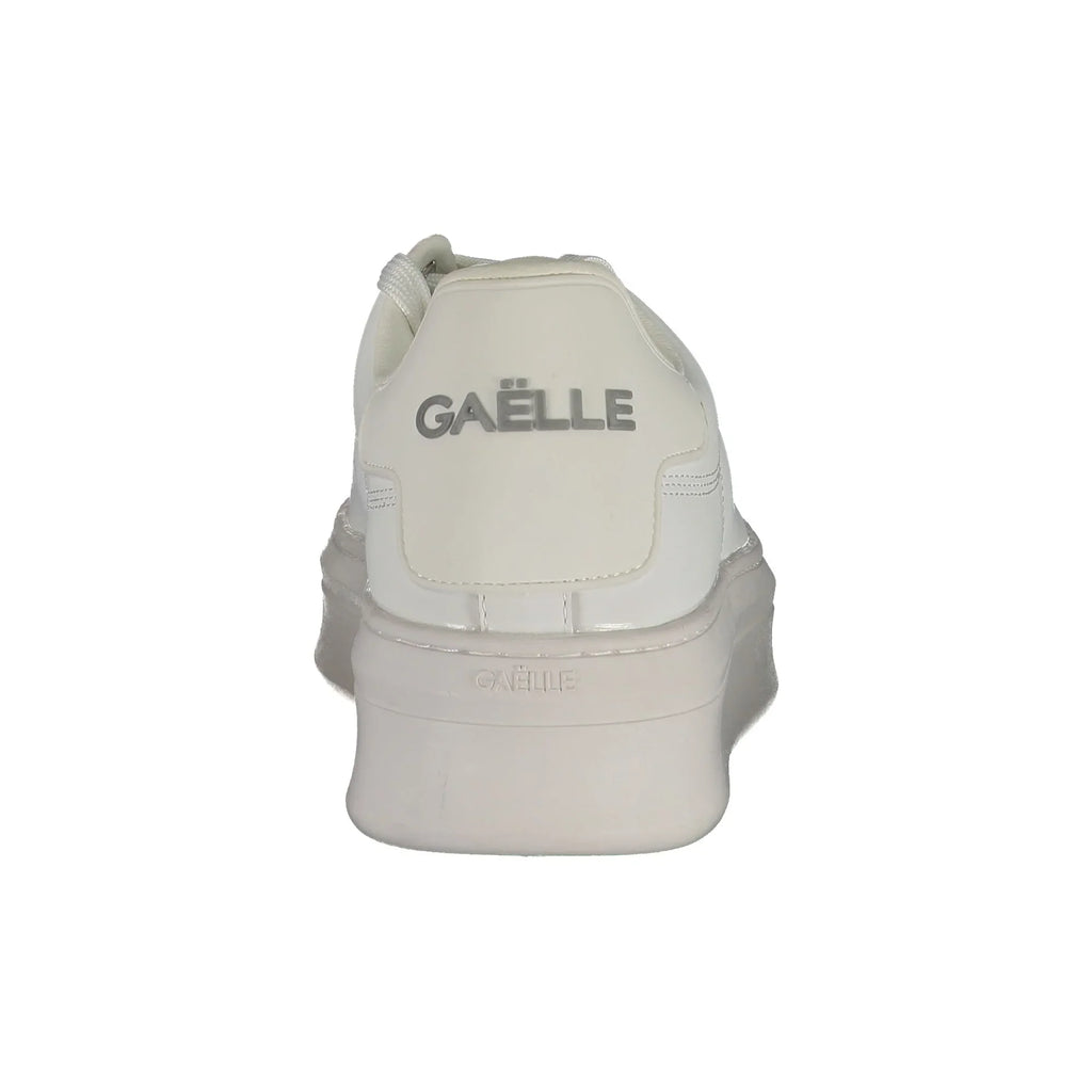 GAELLE PARIS Women's White Sneakers with Double Logo Laces