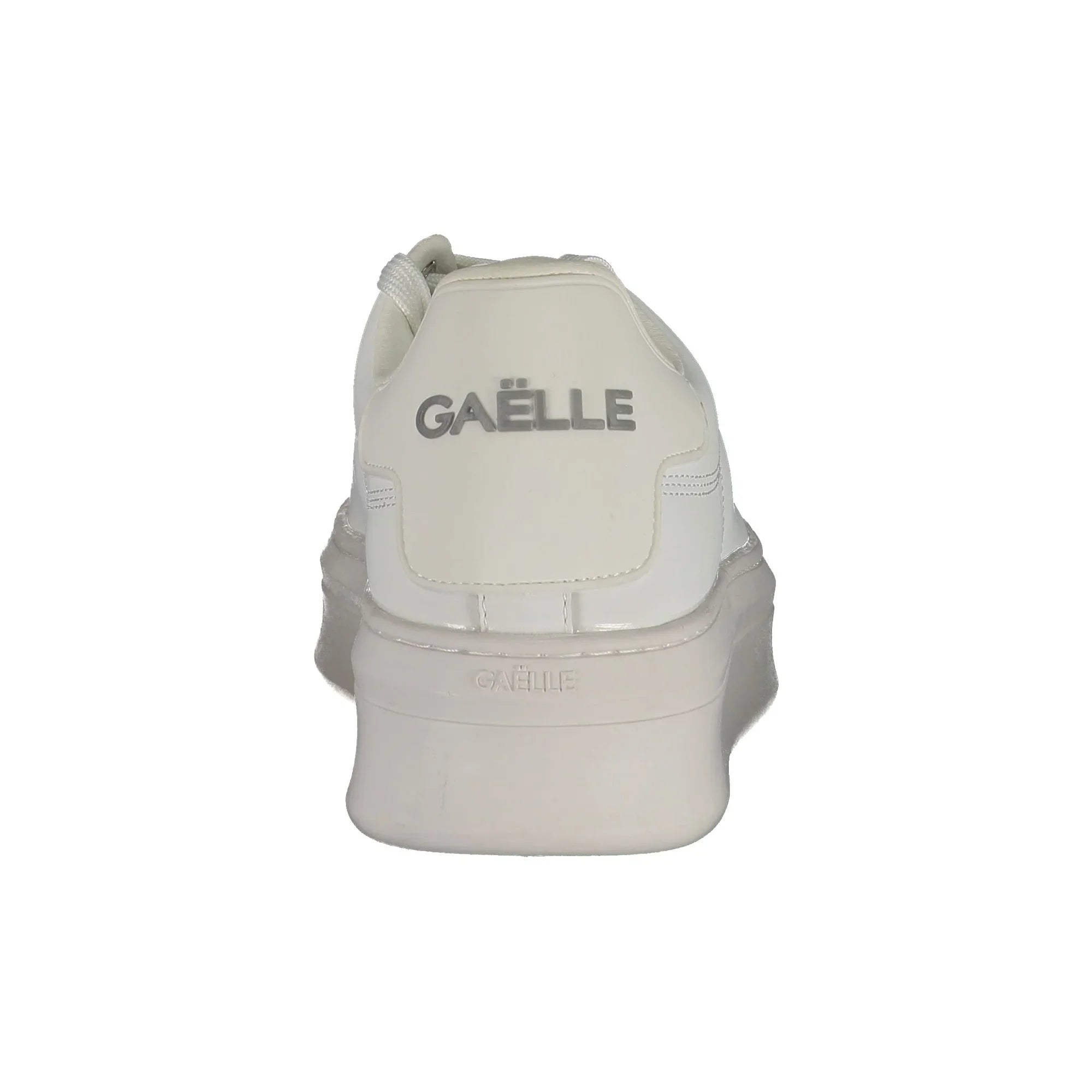 GAELLE PARIS Women's White Sneakers with Double Logo Laces
