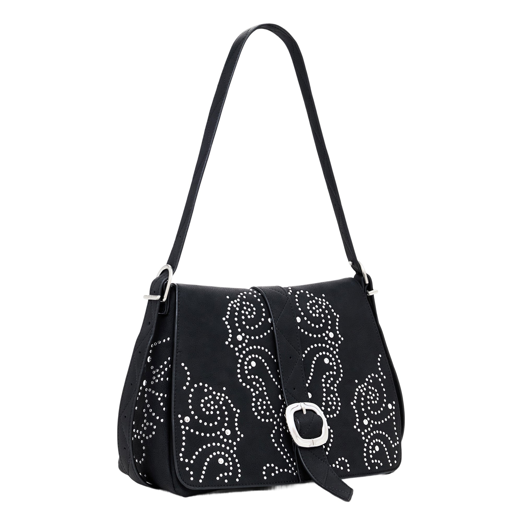 DESIGUAL Women's Black Poker Face Posadas Bag with Studs