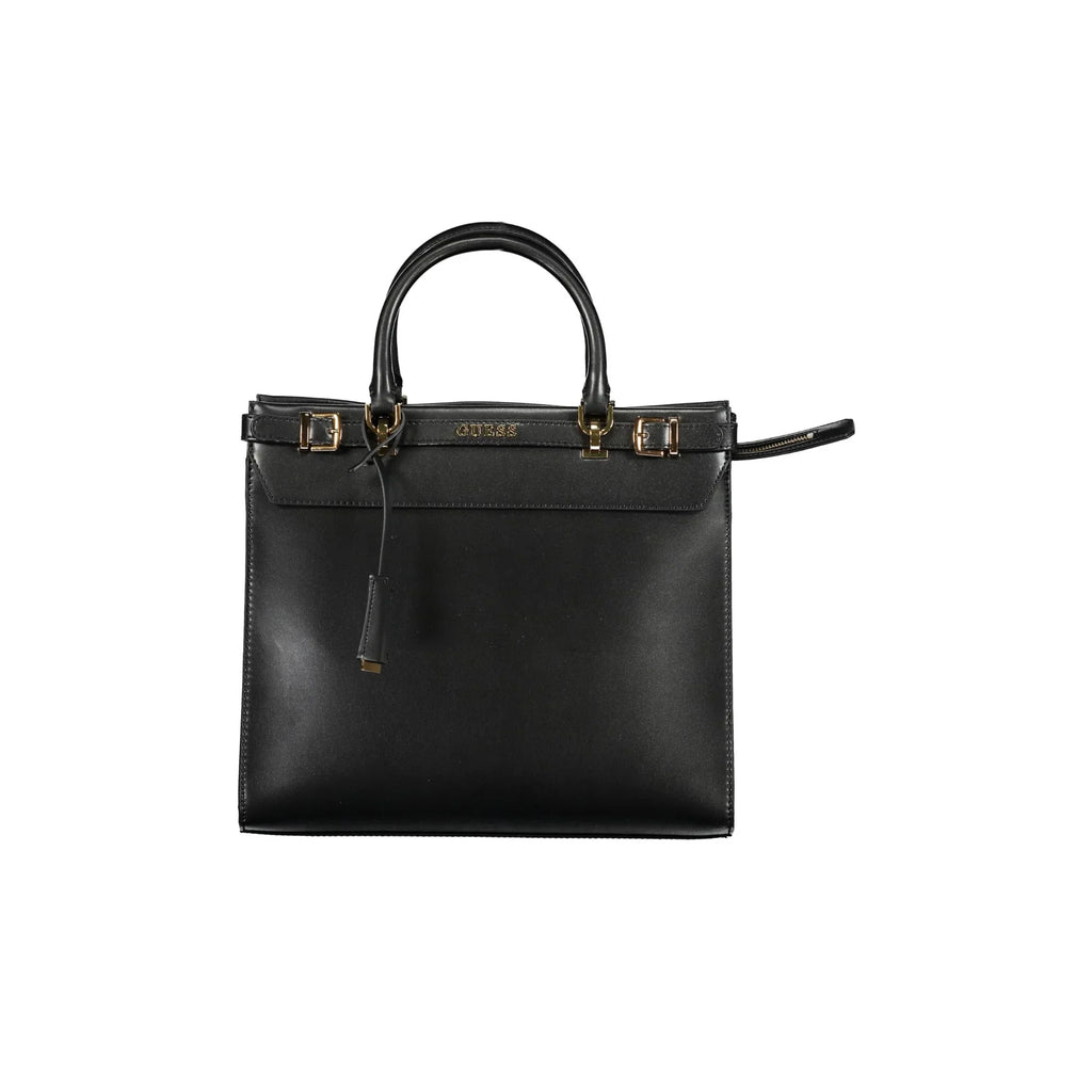 GUESS JEANS Women's Black Handbag with Logo and Shoulder Strap SESTRI LOGO
