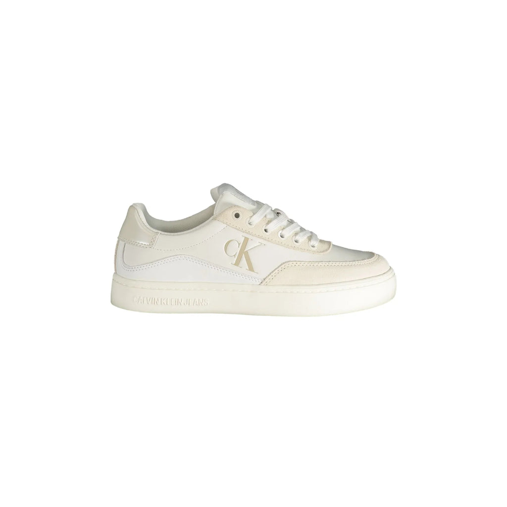 CALVIN KLEIN Women's White Sport Shoes with Contrast Details