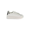 GAELLE PARIS Women's White Sneakers with Double Logo Lace and Logo