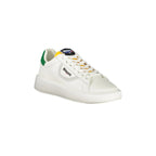 BLAUER Sneakers Uomo Bianche con Dettagli Verdi e Logo