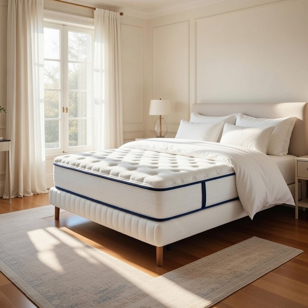 King-size pocket spring mattress plus removable memory foam topper H35 cm - GIOVE