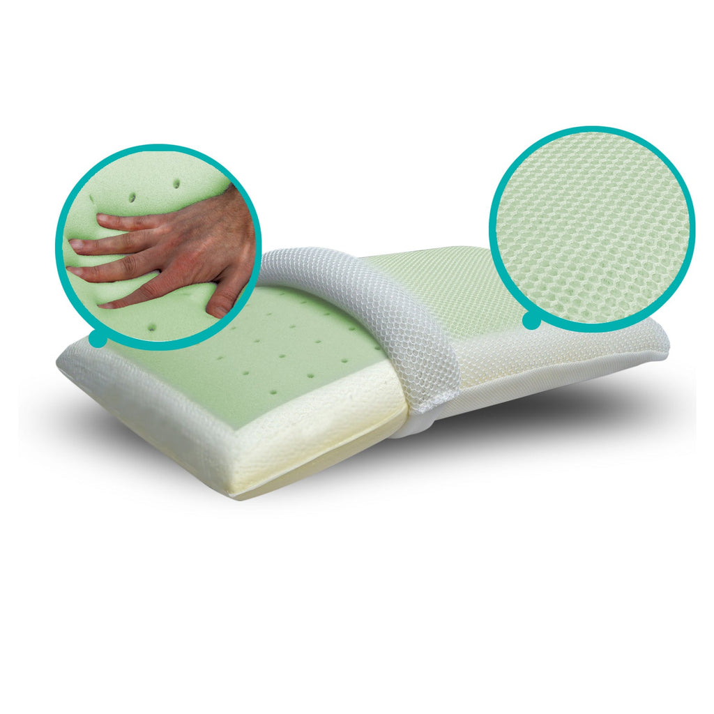 High-density memory foam soap bar pillow with Aloe insert and 3D cover - Aloe scented