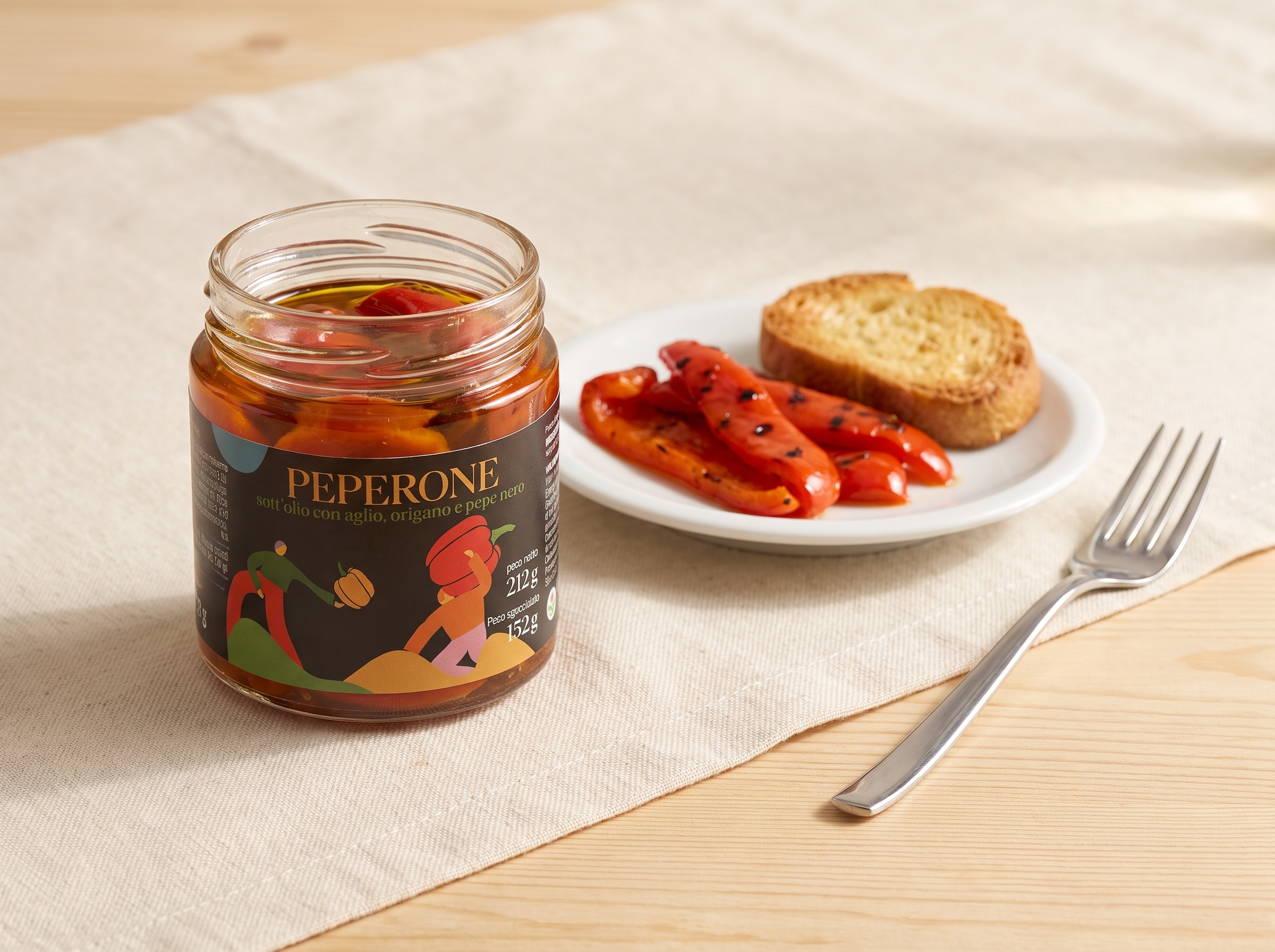 Peperoni Sott'Olio EVO Artigianali - Antipasto Mediterraneo