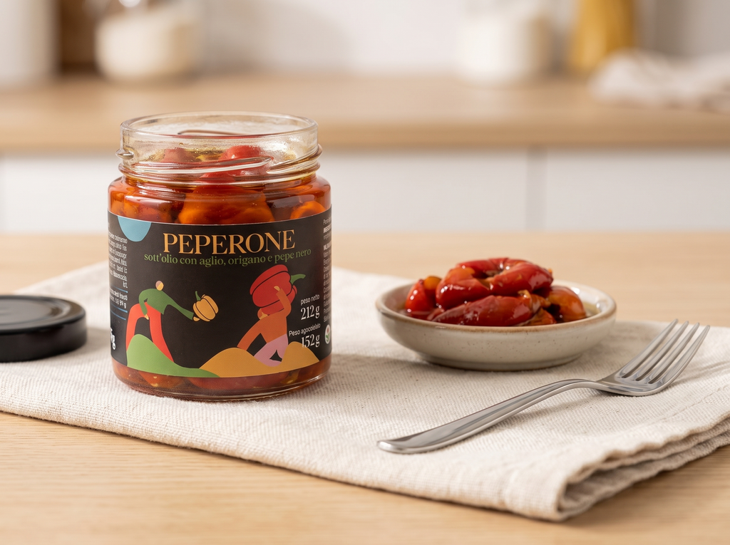 Artisan Bell Peppers in EVO Oil - Mediterranean Appetizer
