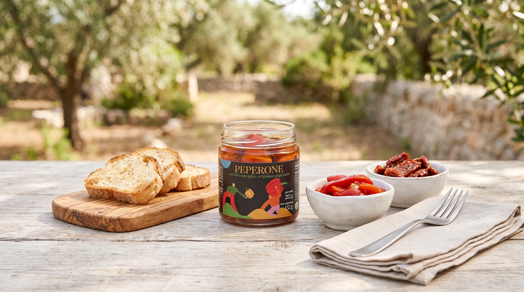 Artisan Bell Peppers in EVO Oil - Mediterranean Appetizer