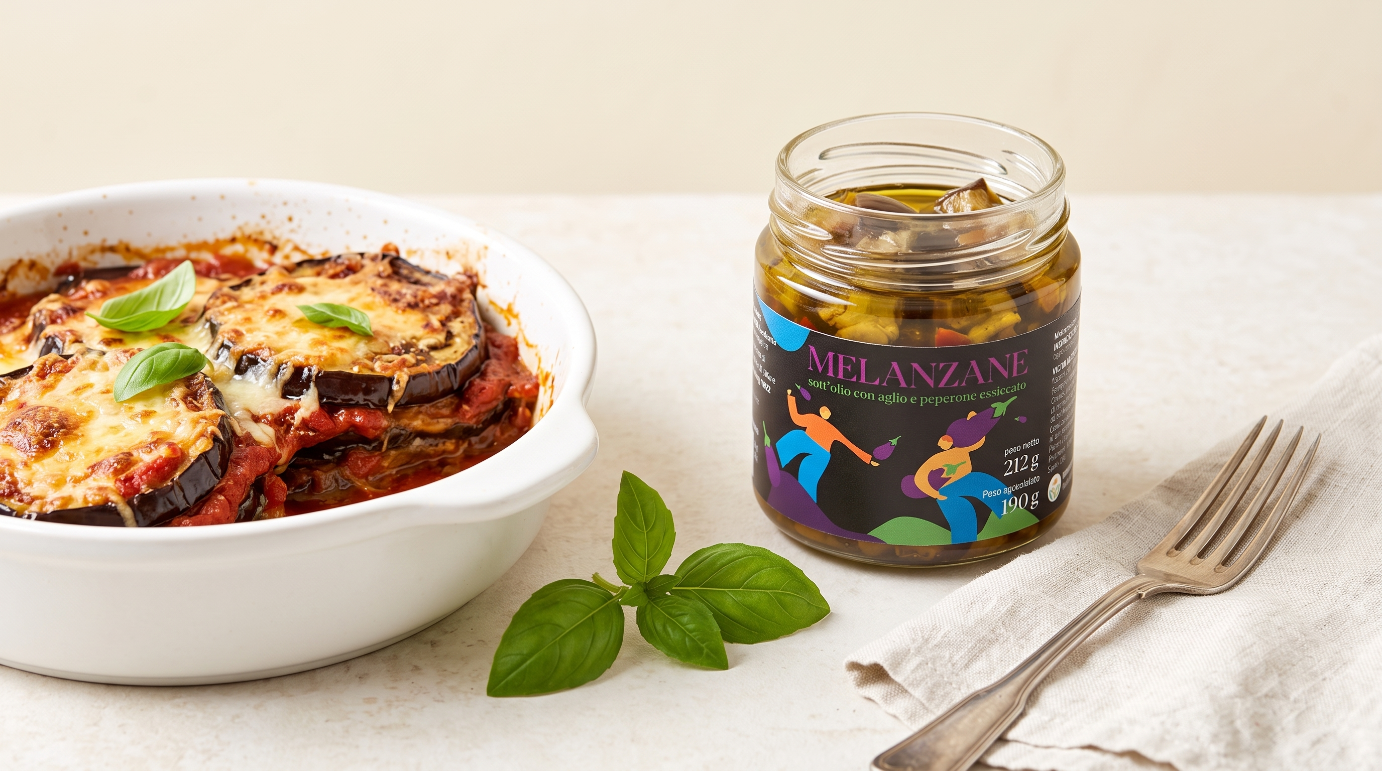 Artisanal Aubergines in EVO Oil - Traditional Appetizer