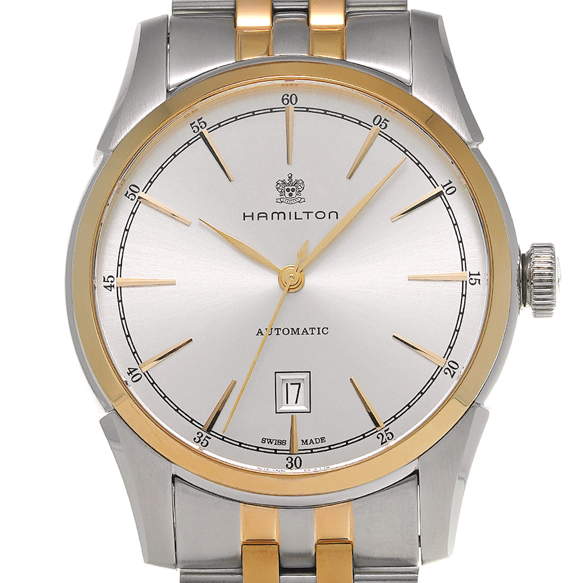 Hamilton American Classic H42425151 - Elegant automatic with silver dial and rose PVD case