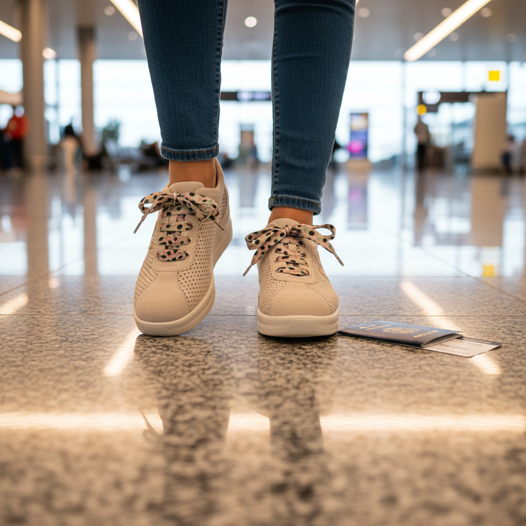 Sneakers Donna Melluso walk traforata con lacci fantasia Renna Sabbia