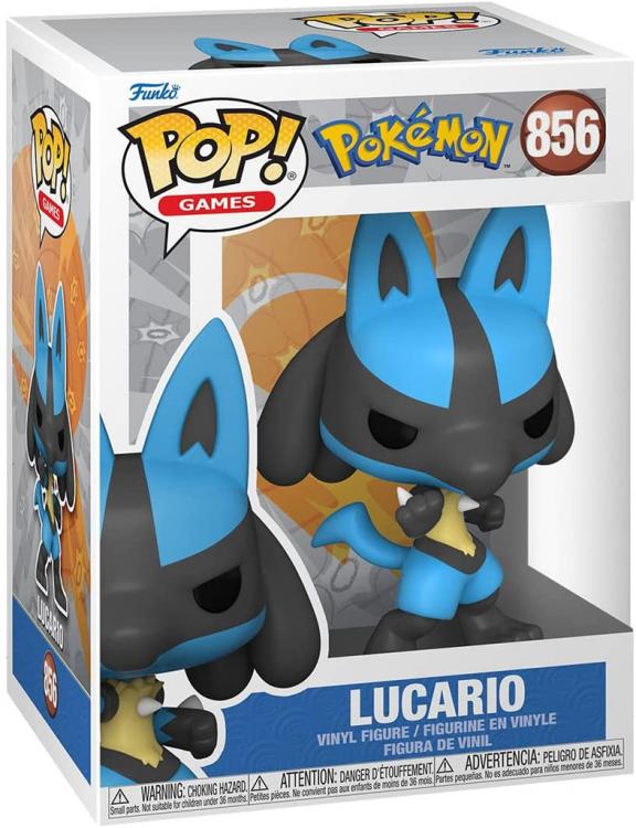 Funko Pop! Games Pokemon - (856) Lucario Figure Lucarite Vinyl 9cm In Stock