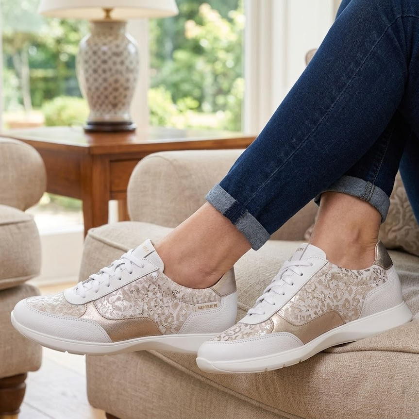 Mephisto Sneaker MENDY Donna – Bianca in Pelle con Tecnologia SOFT-AIR