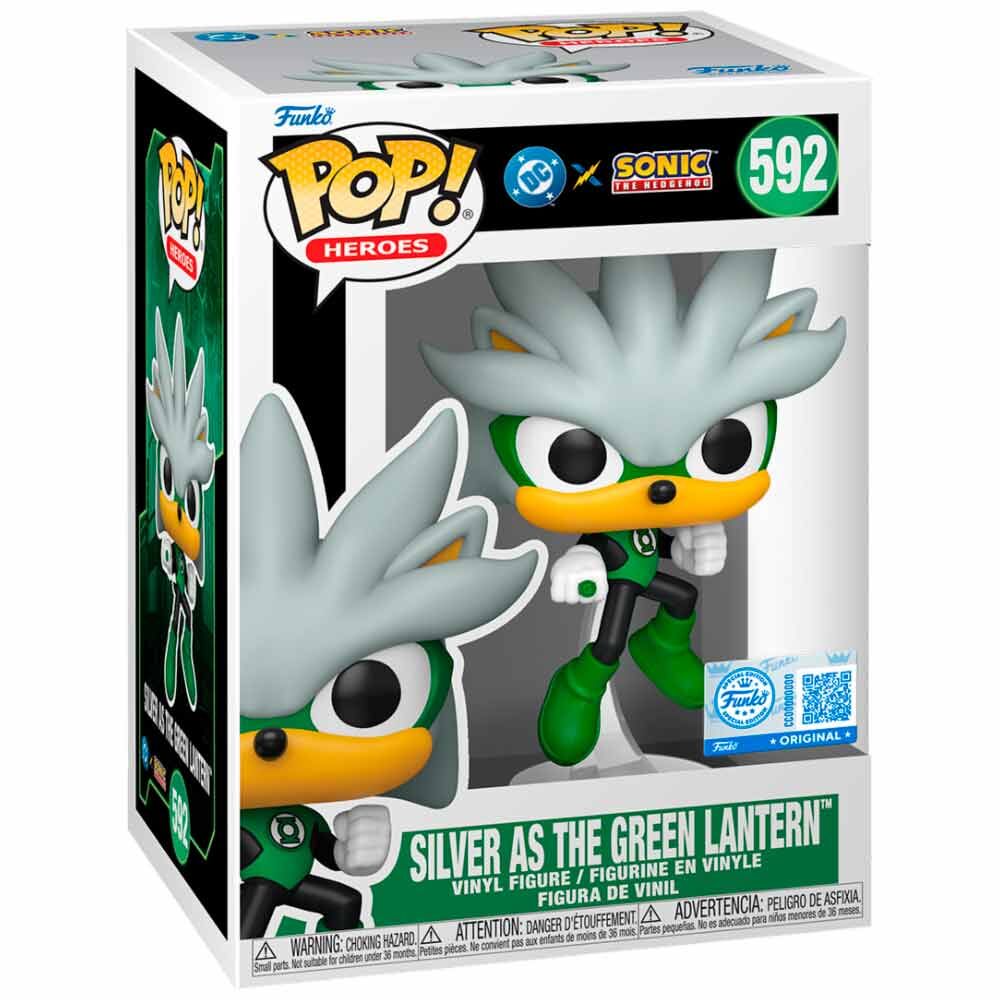 Funko Pop! Heroes DC X Sonic Hedgehog - (592) Silver as Green Lantern 9cm
