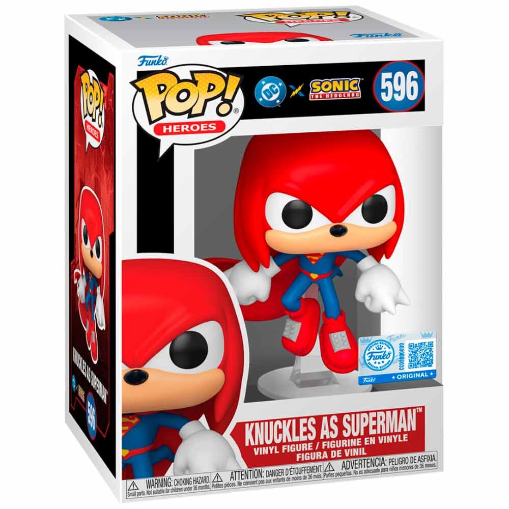 Funko Pop ! Heroes DC X Sonic the Hedgehog - (596) Knuckles As Superman 9cm