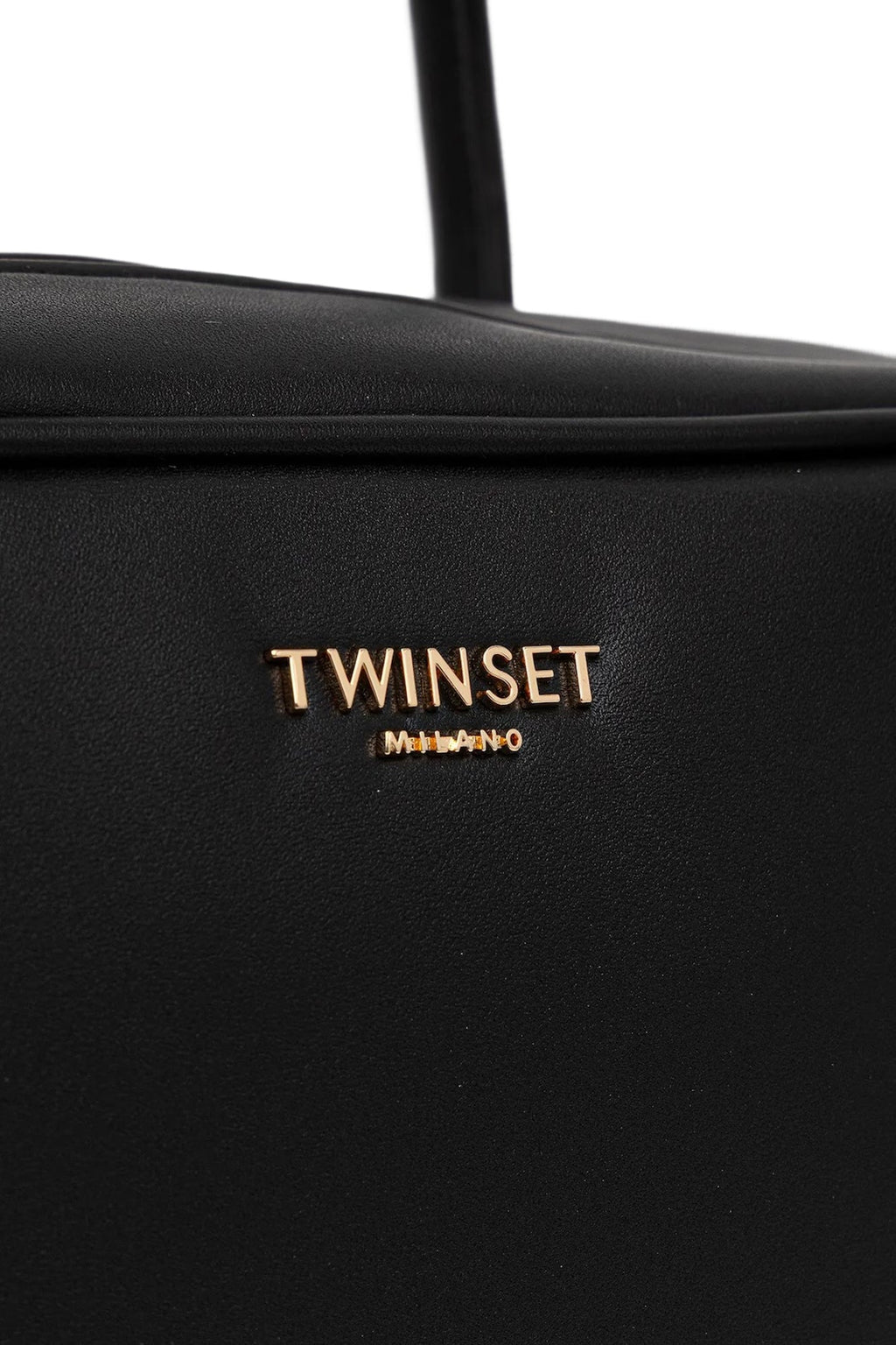 TWINSET Women's Black Boston Bag with Removable Shoulder Strap