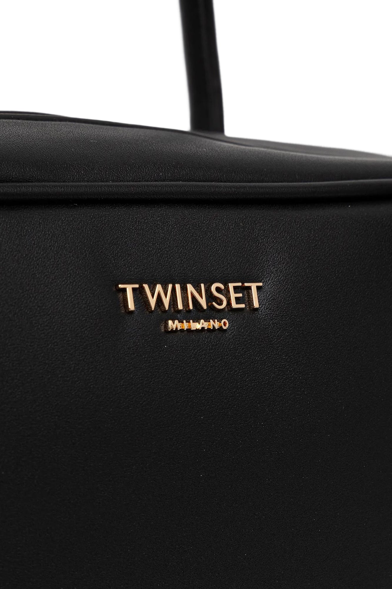 TWINSET Women's Black Boston Bag with Removable Shoulder Strap