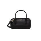 TWINSET Women's Black Boston Bag with Removable Shoulder Strap