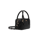 TWINSET Women's Black Boston Bag with Removable Shoulder Strap